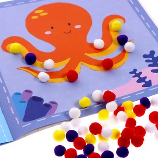 Аппликации бомбошками 