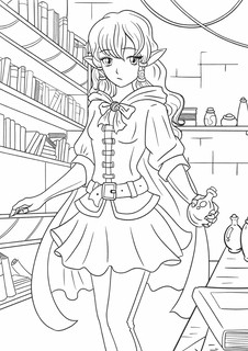 Раскраска. В стиле аниме 2