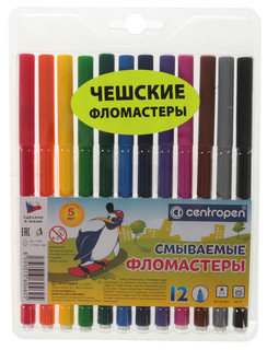 Фломастеры смываемые 12 цветов 3