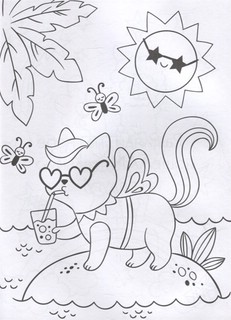 Раскраска. КотоФеечка и улетные крылатики 4