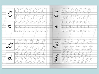 Английские прописи. Прописные буквы 2