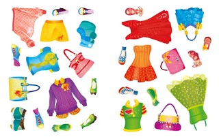 В кафе. Книжка-раскраска с наклейками для девочек 9