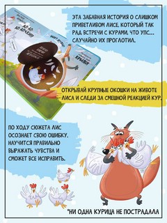 Очень приветливый (прожорливый) лис. Книжка с окошками 5