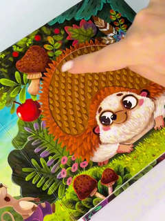 Трогательные истории: Лес, Тактильная книжка для малышей 8