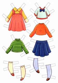 Вырежи куклу аниме. Малышки 5