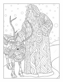 Новогодняя раскраска 3