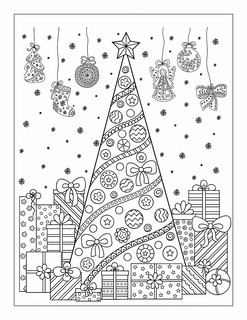 Новогодняя раскраска 5