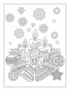 Новогодняя раскраска 6