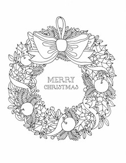 Новогодняя раскраска 7