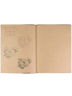 Скетчбук 'Яркие краски' с пошаговыми эскизами, крафт 9