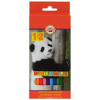 Цветные карандаши 'Животные', 12 цветов