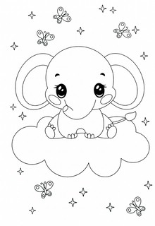 Раскраска А4. Кавайи  2