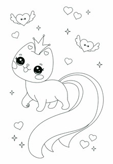 Раскраска А4. Котики 2