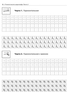 Учимся писать китайские иероглифы. Прописи с упражнениями. В 2-х частях. Часть 1 3