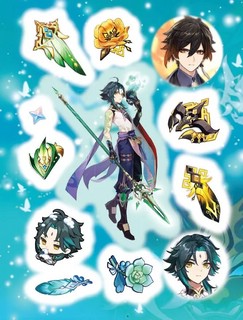 Наклейки Genshin Impact (оранжевые) 5