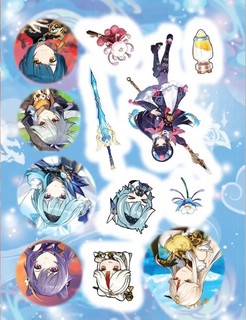 Наклейки Genshin Impact (оранжевые) 6