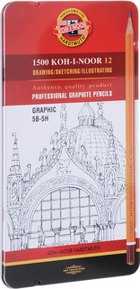 Набор чернографитных карандашей 1500 'Graphic' 12 шт