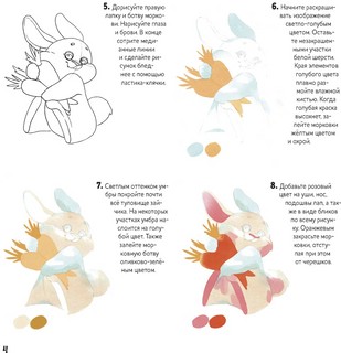 Рисуем мультяшных животных (енот). Скетчбук на пружине 3