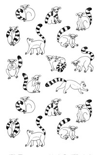 Ленивые лемуры. Дзен и потягушки каждый день! Раскраски антистресс 9