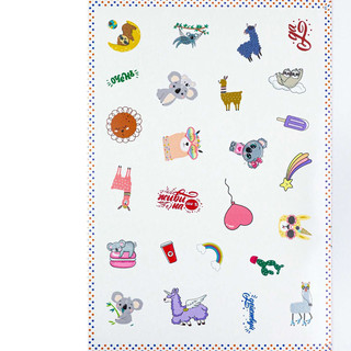 Набор многоразовых наклеек 'Экзотические пушистики' 6