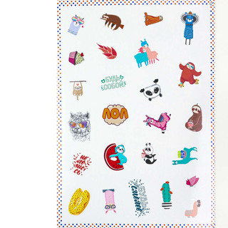 Набор многоразовых наклеек 'Экзотические пушистики' 7