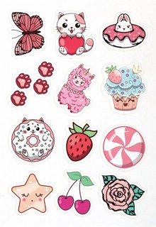 Наклейки. 50 стикеров кавайи 2