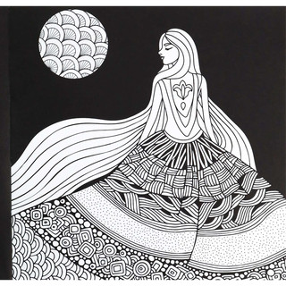 Раскраска-перевёртыш 'В узорном мире' 5