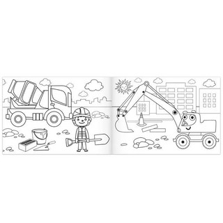 Раскраска 'Стройка. Синий трактор' 3
