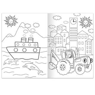 Раскраска 'Синий трактор' 2