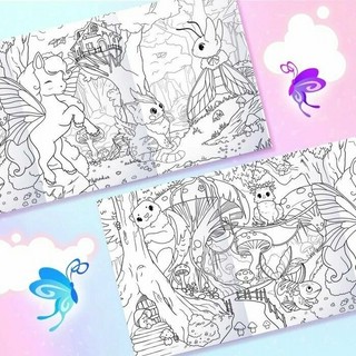 Длинная раскраска Волшебные зверята, аниме 2