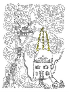 Легенда о драконе. Большая раскраска с мелкими деталями и цветными фрагментами (дракон) 5