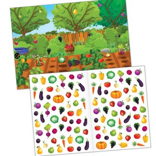 Наклейки многоразовые 'Что где растет' 2