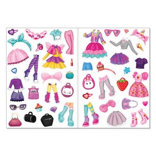 Наклейки многоразовые 'Одень куколку' 2