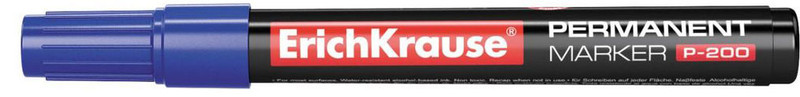 Перманентный маркер ErichKrause P-200, цвет чернил синий