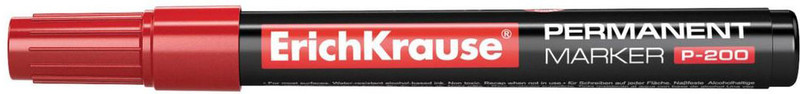 Перманентный маркер ErichKrause P-200, цвет чернил красный
