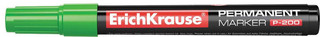 Перманентный маркер ErichKrause P-200, цвет чернил зеленый