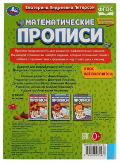 Орнаменты и формы, Математические прописи, 5+ 2