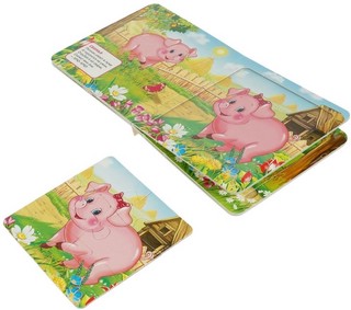 Кто как говорит. Книга с 5 пазлами 3