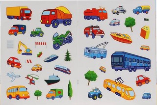 Машинки. Многоразовые наклейки для малышей 2