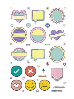 Kawaii Dream: Наклейки для ежедневников, смартфонов, ноутбуков! беж 7