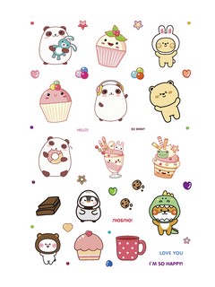 Kawaii Dream: Наклейки для ежедневников, смартфонов, ноутбуков! черный 5