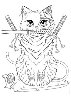 Аниме-раскраска Киберпанк 4