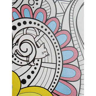 Раскраска Найди кота, Узорный мир 2