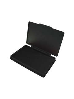 Подушка штемпельная настольная, черная, 7х11 см