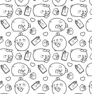 Molang. Самая милая раскраска. Очаровательные друзья 5