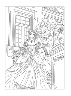 Фантазийная раскраска Селины 'Сказки и принцессы' 5