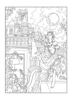 Фантазийная раскраска Селины 'Сказки и принцессы' 7