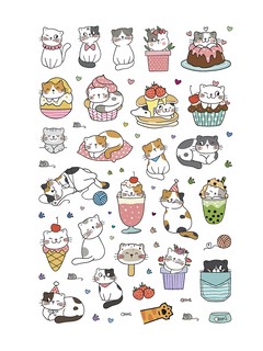 Наклейки Кот Today.Мяу стикеры (мятная обложка) 2