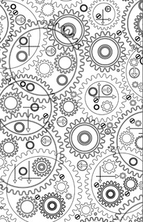 Волшебные часы и механизмы. Раскраски антистресс 14