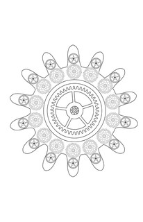 Волшебные часы и механизмы. Раскраски антистресс 5